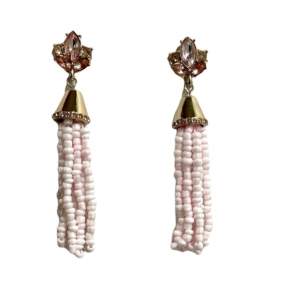 Sugarfix by Baublebar Women's Pink Beaded Tassel Drop Earrings - Picture 1 of 5